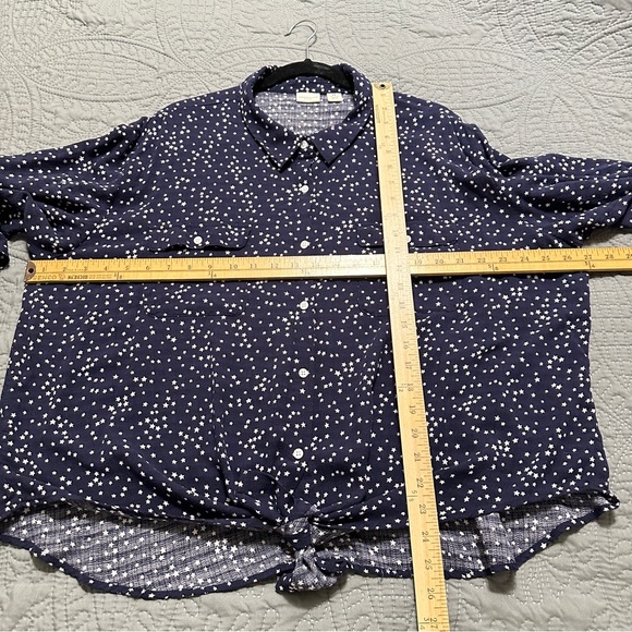Westbound Navy Sonoma Coral Button Up Tops 3/4 Sleeves Plus Size 3X Set of 2 - Picture 11 of 16